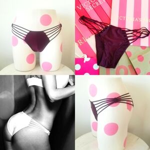 Victoria's Secret Vintage Very Sexy Strappy Nylon Cheekini Bikini Panty NWT
